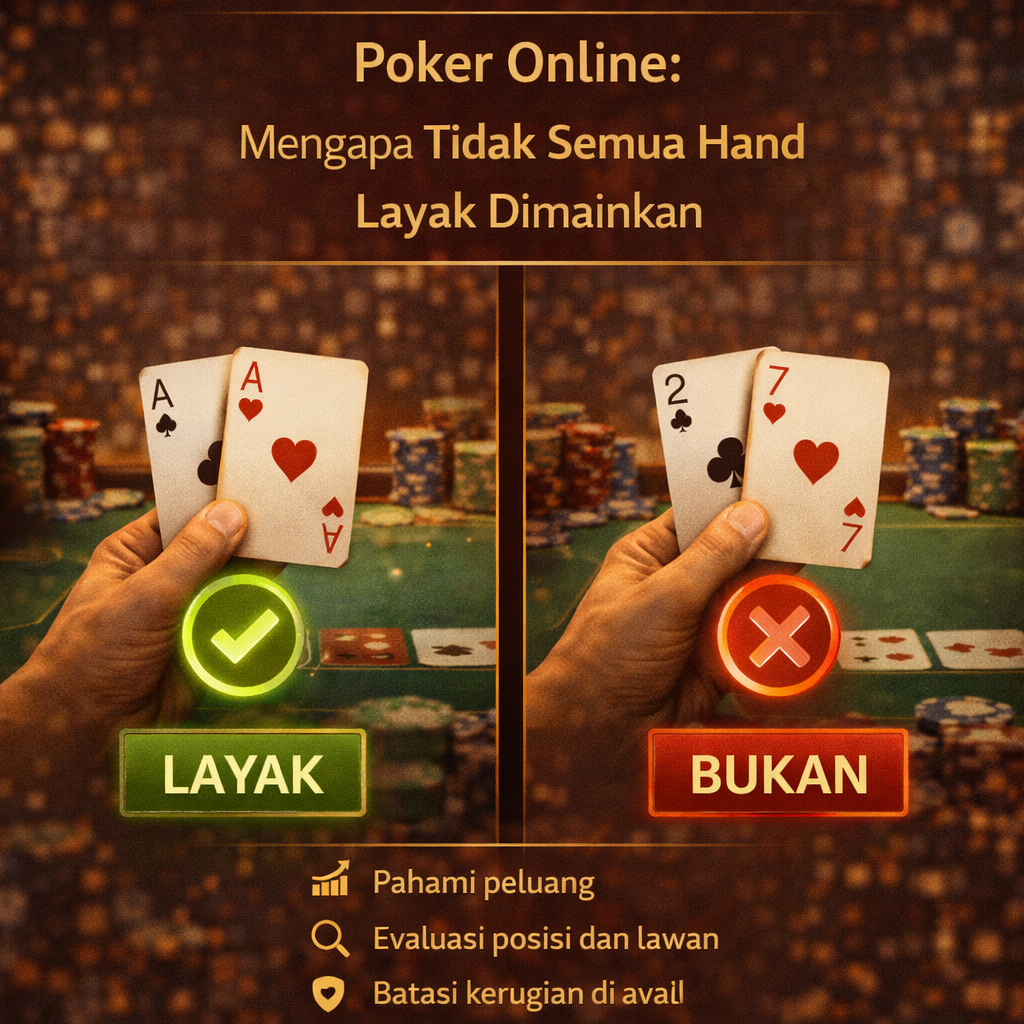 Poker Online: Mengapa Tidak Semua Hand Layak Dimainkan