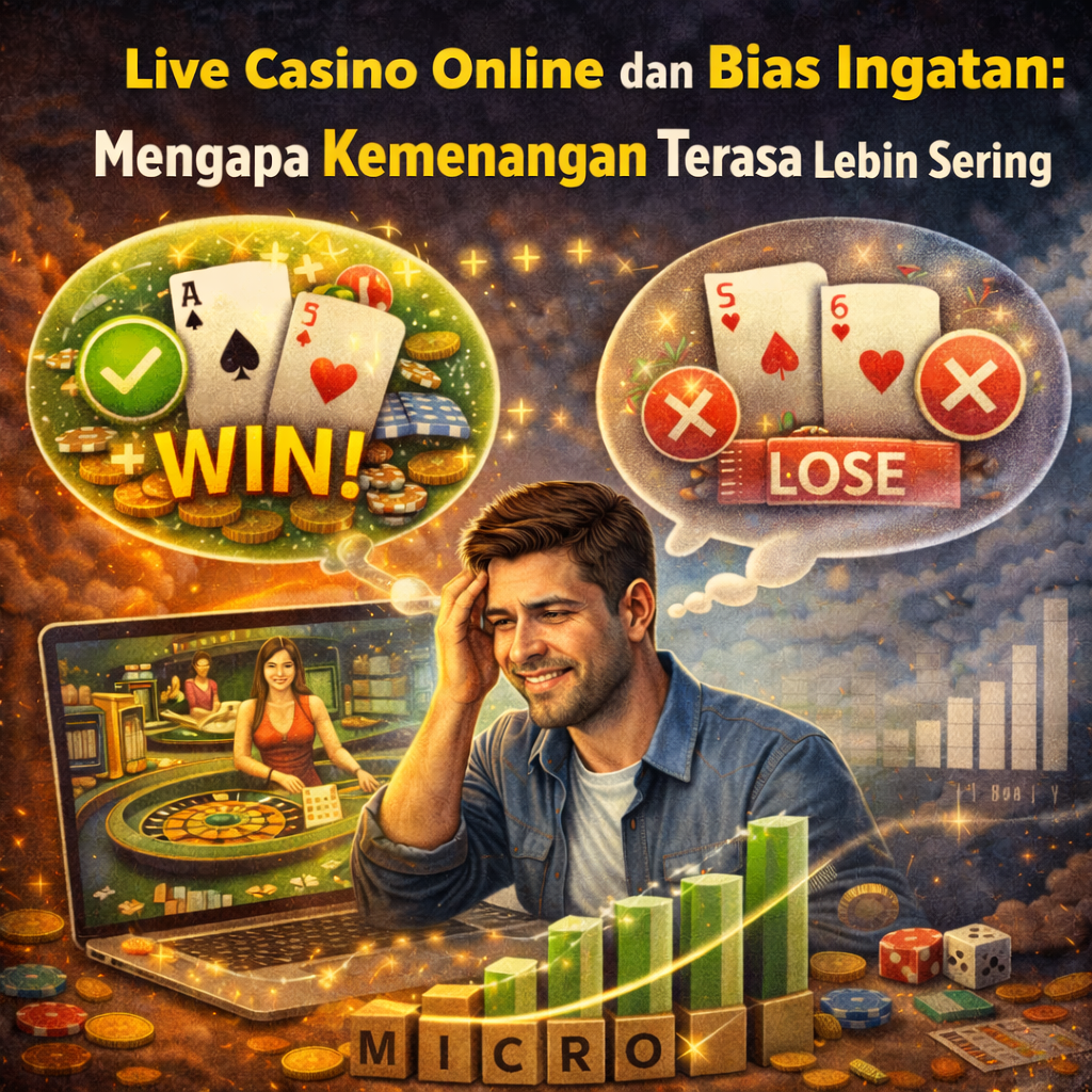 Live Casino Online dan Bias Ingatan: Mengapa Kemenangan Terasa Lebih Sering