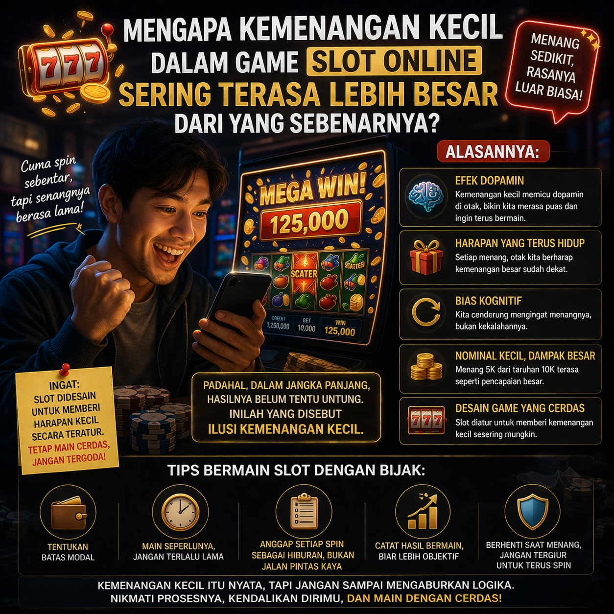 Mengapa Kemenangan Kecil dalam Game Slot Online Sering Terasa Lebih Besar dari yang Sebenarnya?